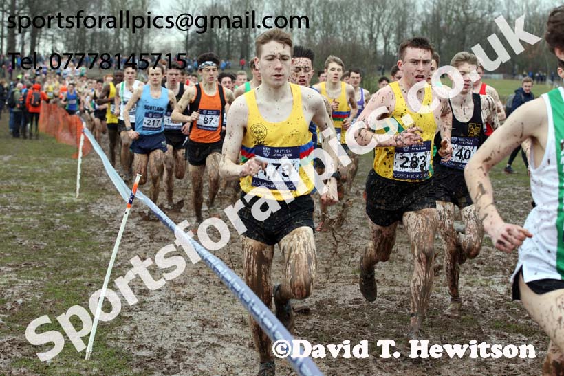 Mens under-20s 2018 British Inter Counties Cross Country Champs., Prestwold Hall, Loughborough. Photo: David T. Hewitson/Sports for All Pics